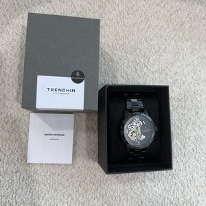 Trendhim Black Skeleton Watch